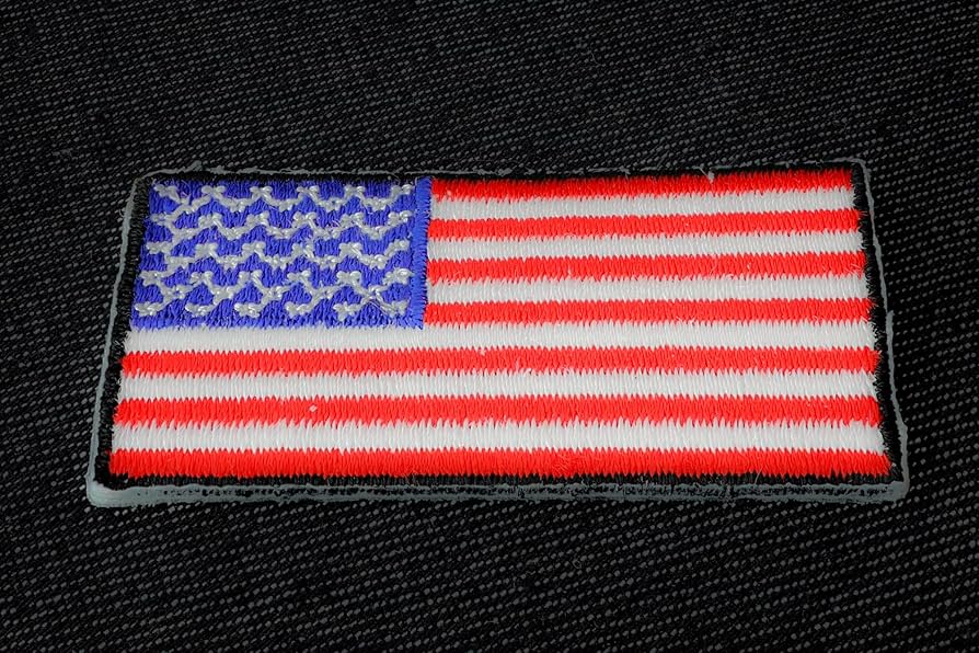 Amazon.com: US Flag Patch Black Border 2 Inch - 2x1.1 inch